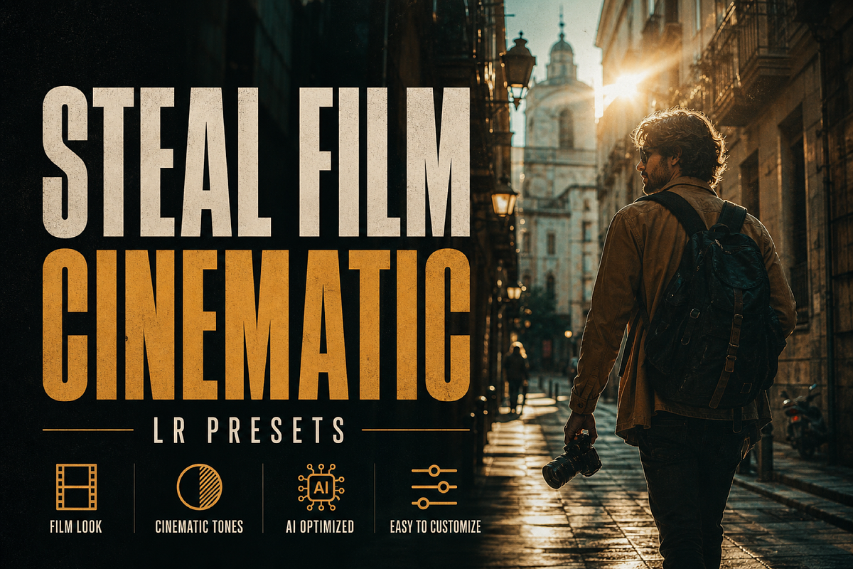 Steal Film Cinematic LR Presets, a Preset Add-On by AAA Presets (Photo 1 of 22)