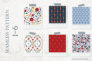 Scandinavian Folk Floral Collection