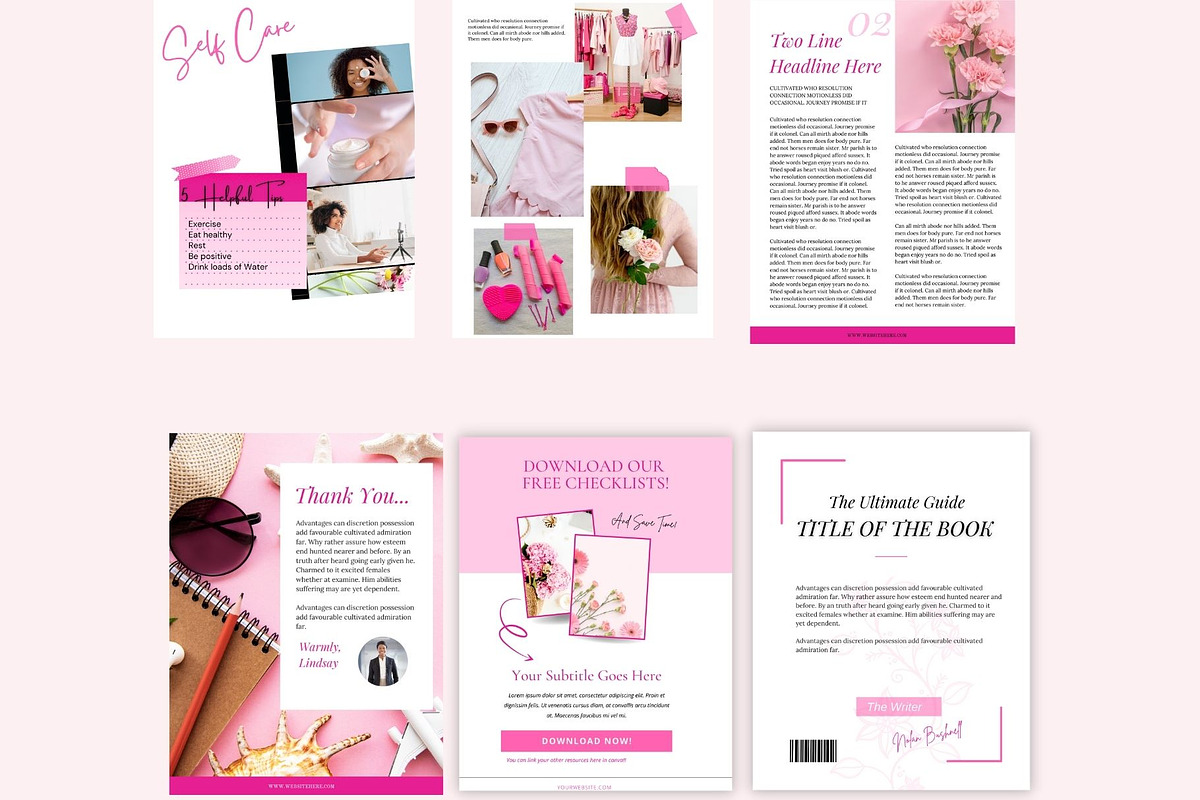 Ebook template canva pink templates, a Books & Magazine Mockup by Millennials Marketing (Photo 9 of 10)