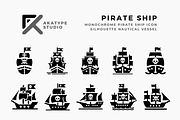 Pirate Ship Icon Vector, an Icon by Akatype Studio (Thumbnail 1 of 3)