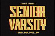 Senior Varsity - Vintage Slab Serif, a Slab Serif Font by Pian45 Studio (Thumbnail 1 of 12)