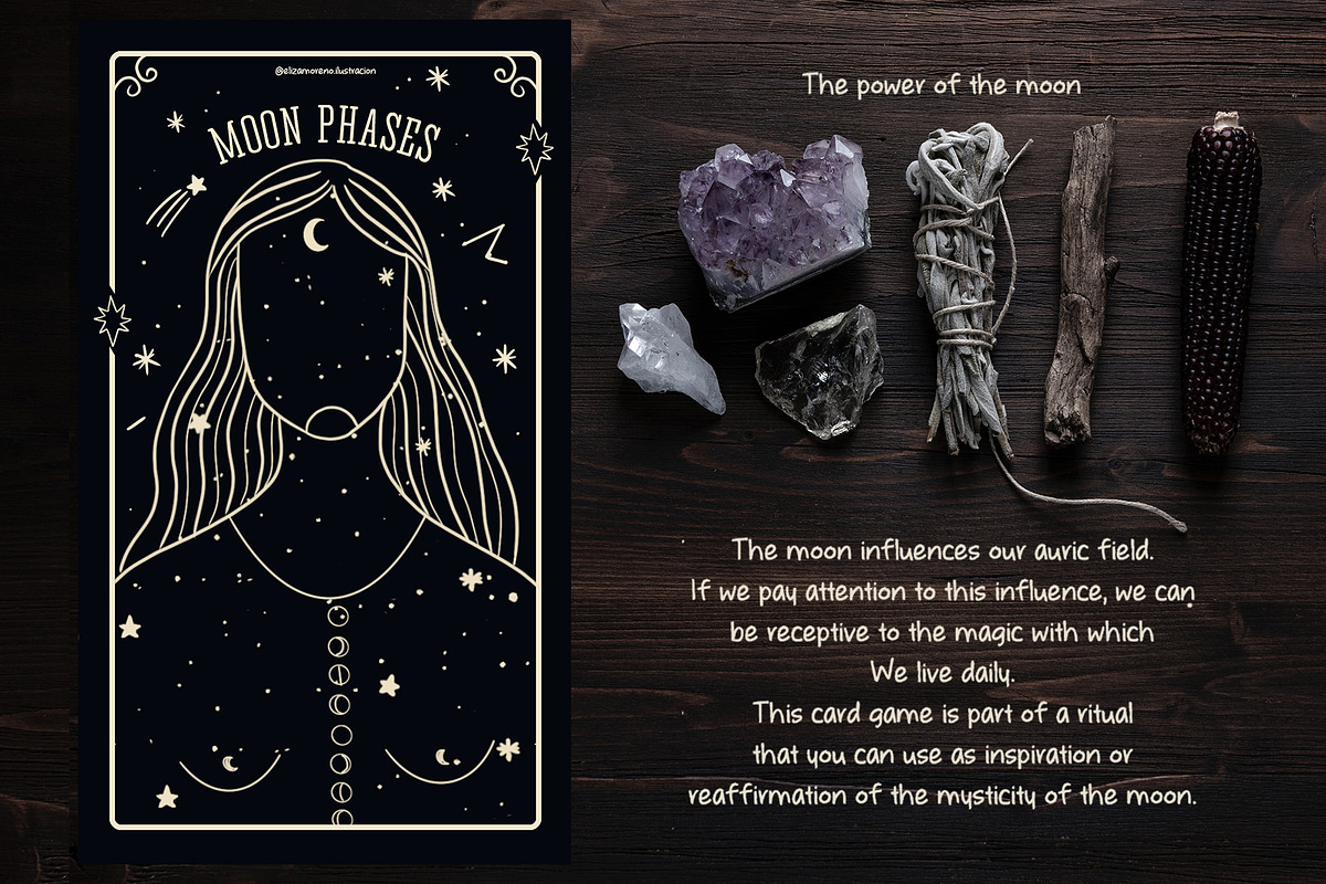 Moon phases mystical ritual cards, an Illustration by Cocoa studio by Eliza M (Photo 2 of 5)