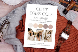Guest dresscode with photo card