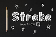 Stroke Letters PNG SVG, an Object Graphic by DREAMs Soul G. (Thumbnail 1 of 2)