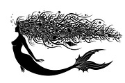 Fantasy Flowing Hair Mermaid Bundle, an Illustration by jahid234 (Thumbnail 29 of 31)