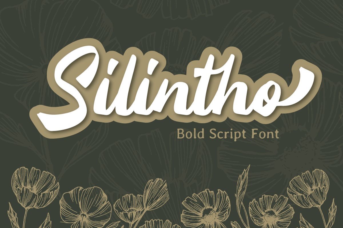 Silintho - Bold Script font, a Script Font by Attype (Photo 1 of 8)