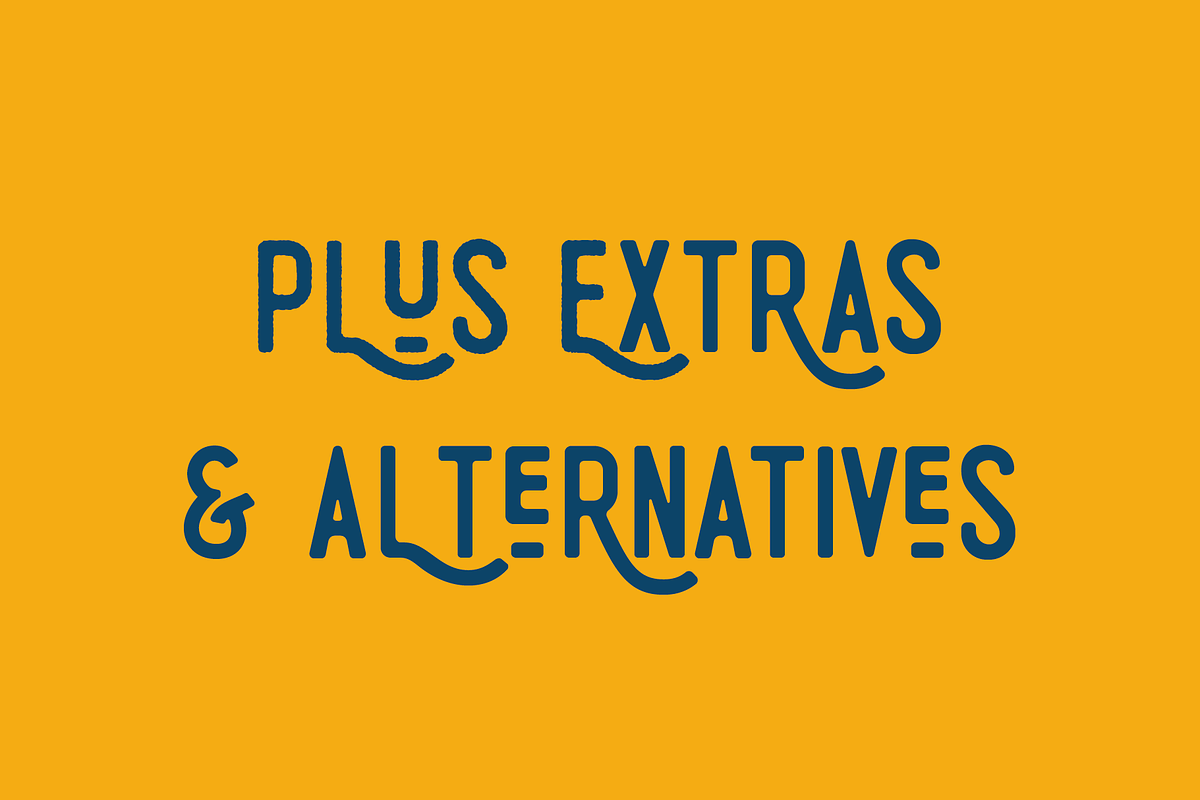 Pronk - retro vintage display font preview 3
