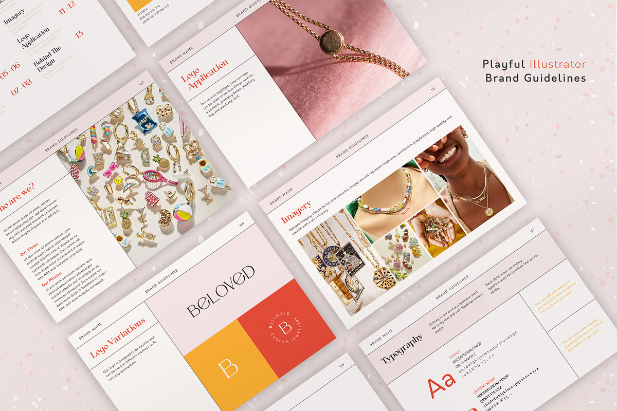 Playful | Brand Guidelines Template, a Branding & Logo Template by Naveera Aftab (Photo 7 of 7)