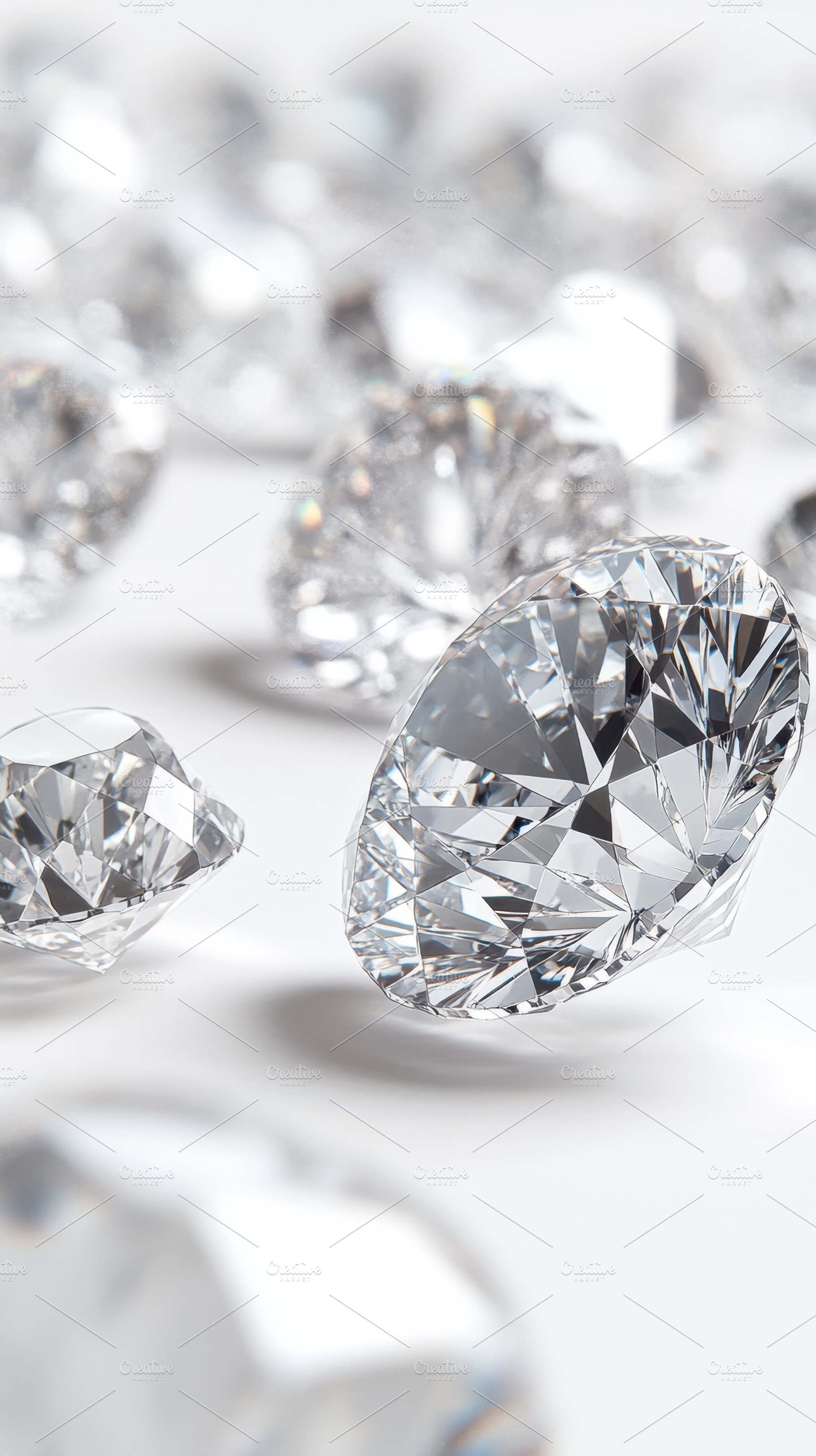 Diamonds on white surface, a Photo by Beautiful things