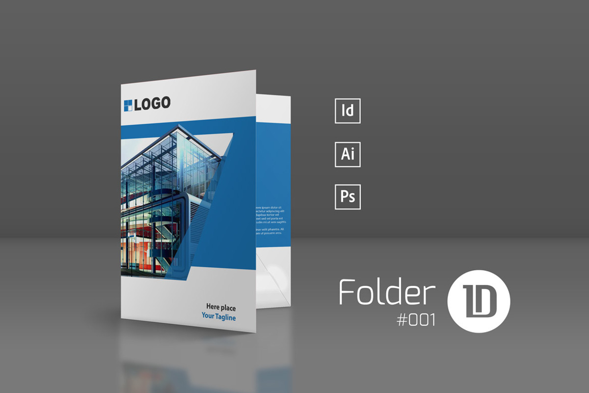 Presentation Folder Template 001, a Stationery Template by ID Vision Studio (Photo 1 of 4)
