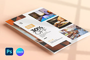 Hotel Discount A4 Flyer Canva & PSD, a Flyer Template by Vintage Impressions (Thumbnail 4 of 6)