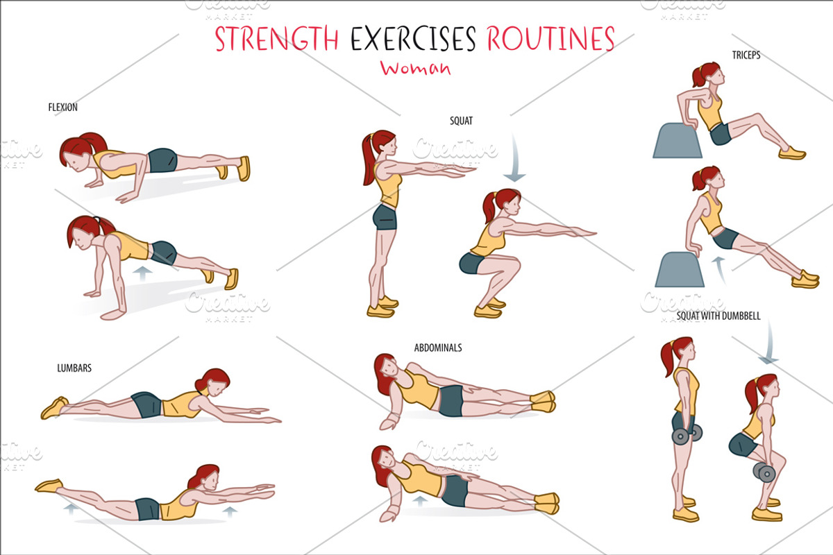 Strength Exercise Routine, a Healthcare Illustration by ÁRTICA (Photo 2 of 2)