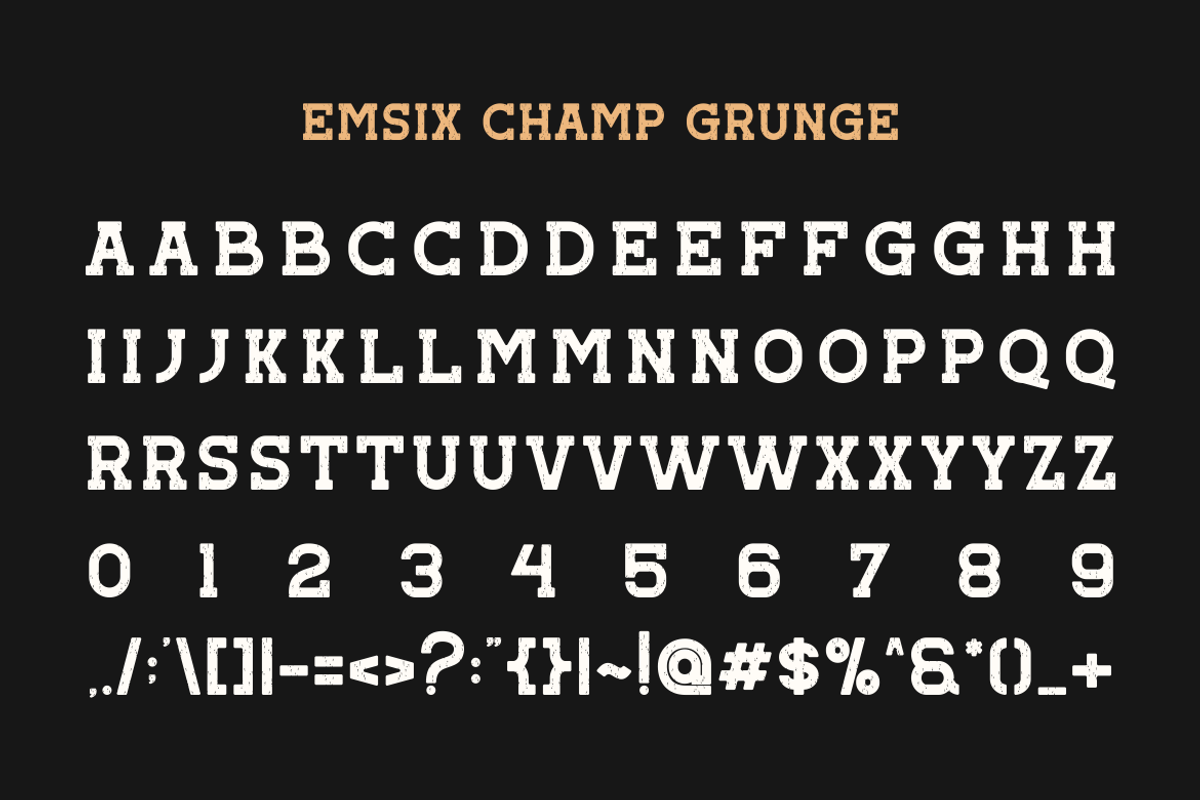 Emsix Champ - Vintage Retro Font, a Slab Serif Font by Viswal Studio (Photo 8 of 12)