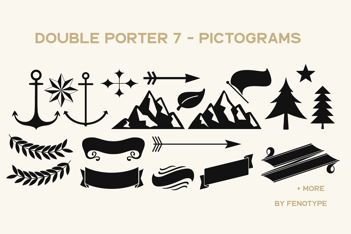 Double Porter 12 FONTS + EXTRAS, a Script Font by Fenotype (Photo 16 of 20)
