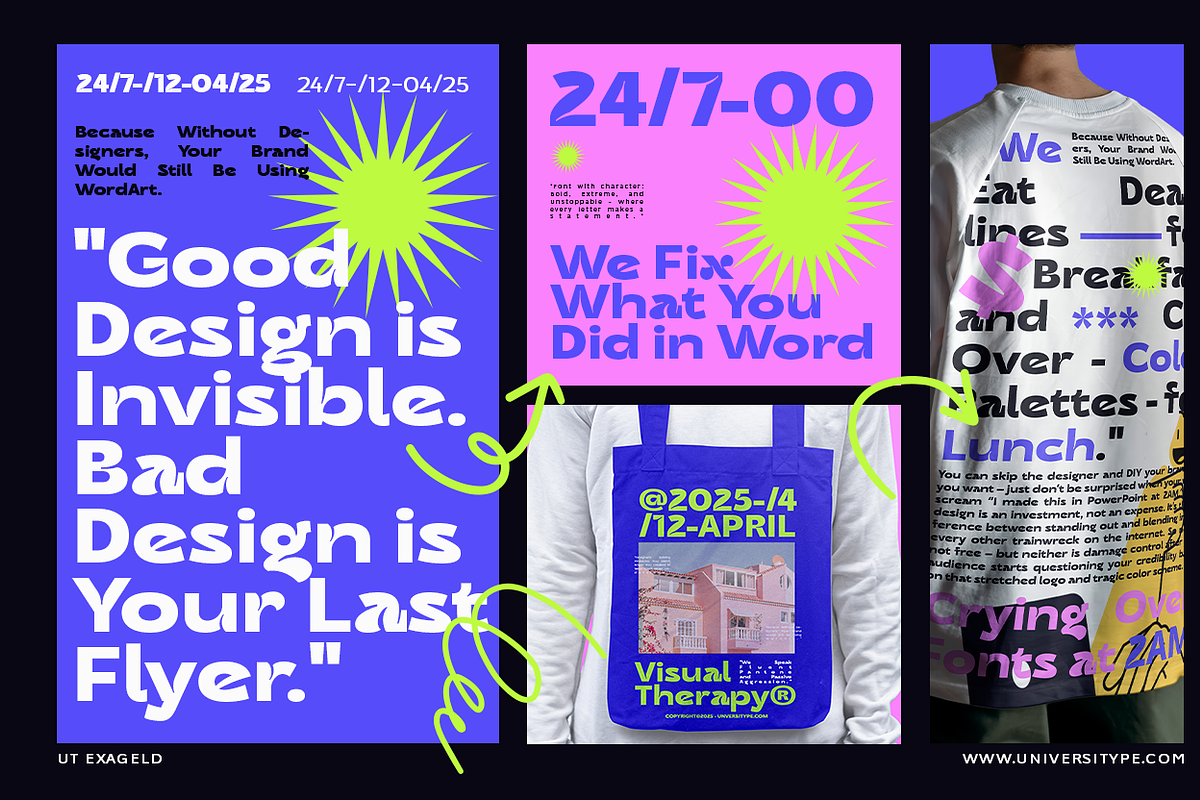 UT Exageld - A Bold Sexy Sans Serif, a Sans Serif Font by Universitype (Photo 13 of 15)