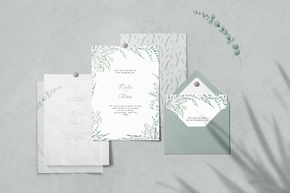 Elegant magnolias and eucalyptus, an Illustration by astelenadesign (Photo 14 of 16)
