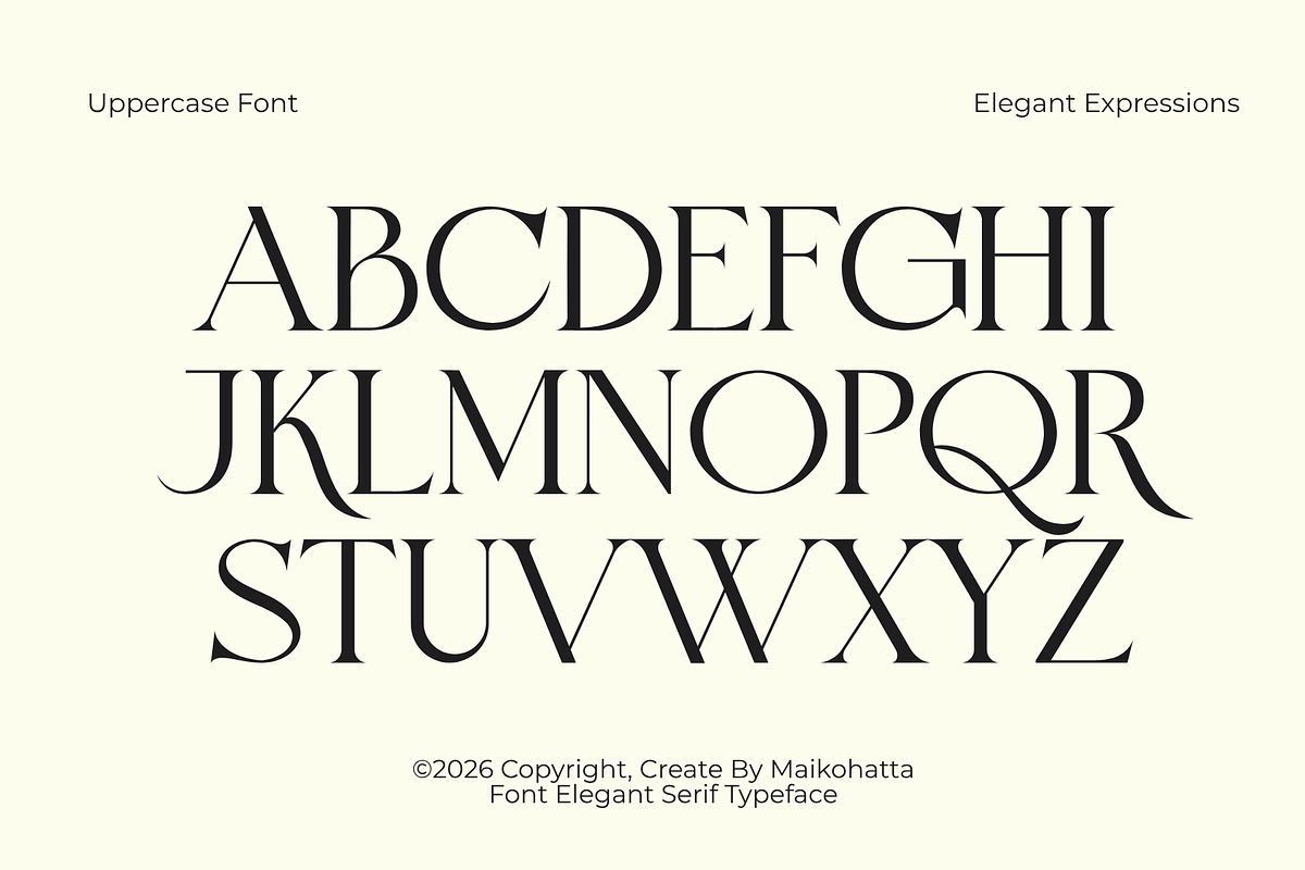 Elqati – Elegant Modern Serif Font, a Serif Font by MaikoHatta (Photo 2 of 8)