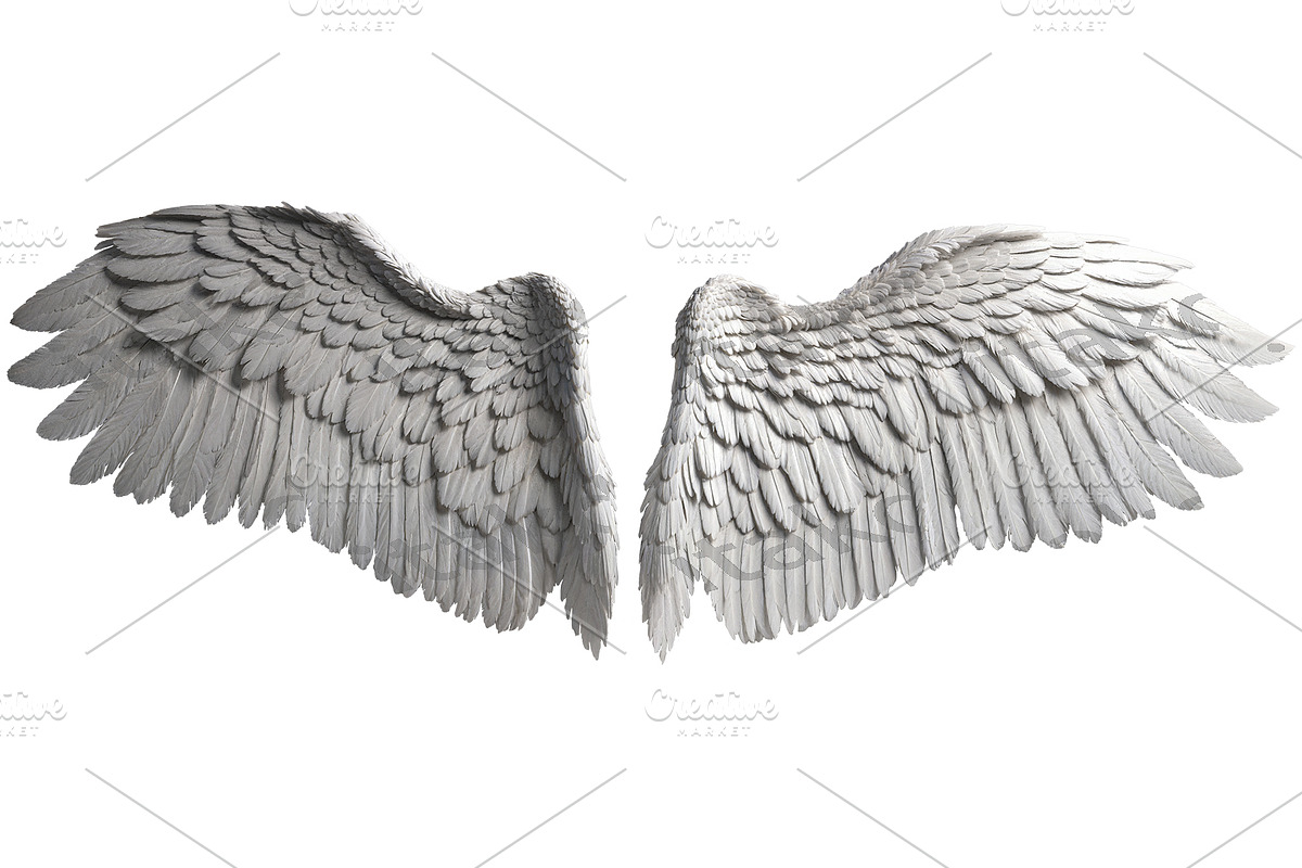 set of photorealistic angel wings, an Object Graphic by itakdalee (Photo 4 of 11)