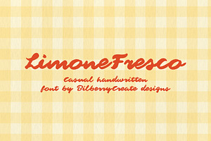 Limone Fresco Handwritten Font, a Handwritten Font by BilberryCreates