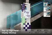 Pop-up Sign Panel Display Mockup, an Advertising Mockup by herutage (Thumbnail 1 of 4)