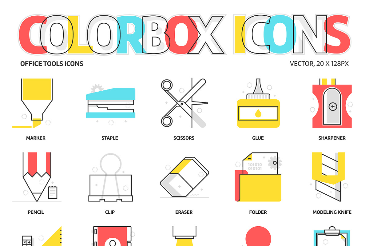 Color box icons bundle, an Icon by Howcolour