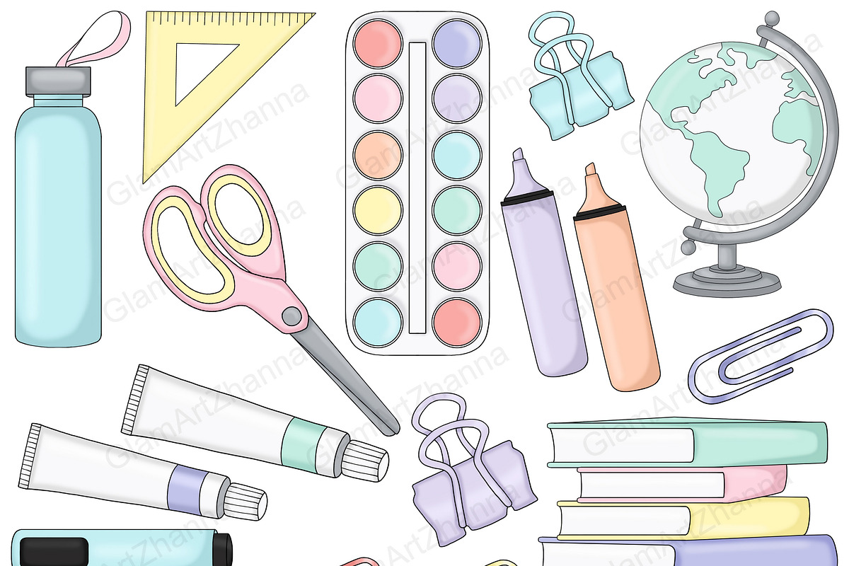 Study Bright Clipart, an Education Illustration by GlamArtZhanna (Photo 4 of 6)