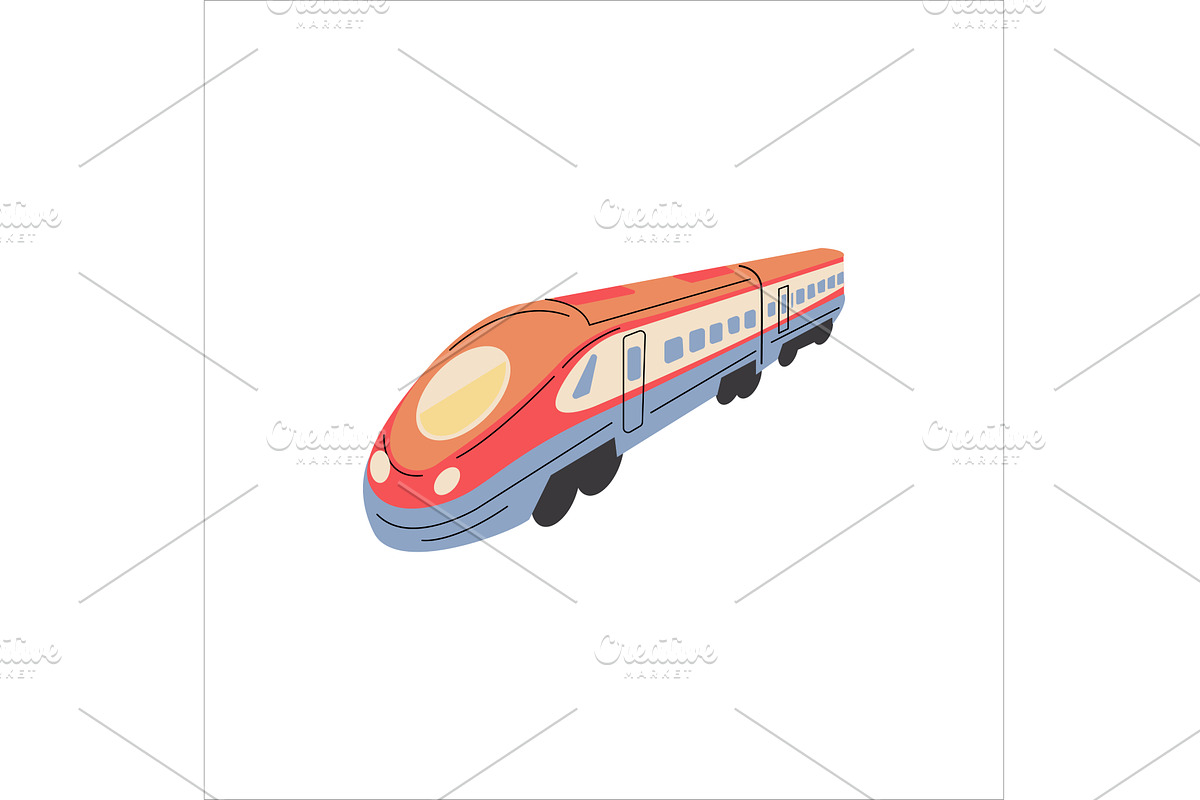 Train travel, train journey, railway, a Transportation Illustration by Mila Di Art
