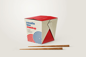 Noodle Box Mockup Set Asian Food