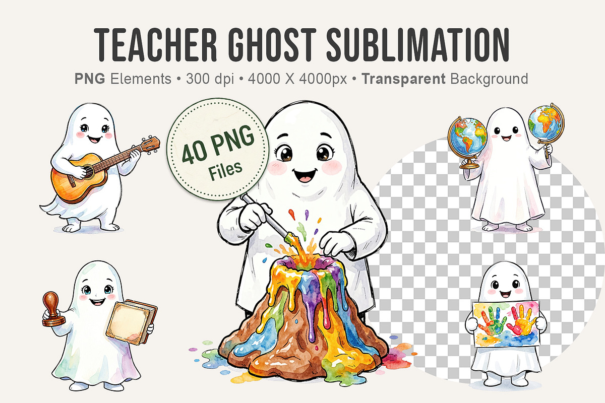 Teacher Ghost Sublimation, an Illustration by Artnoy (Photo 1 of 8)