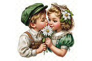 Romantic Daisy Couple Clipart JPG, a Person Illustration by Memories By Lea (Thumbnail 17 of 19)