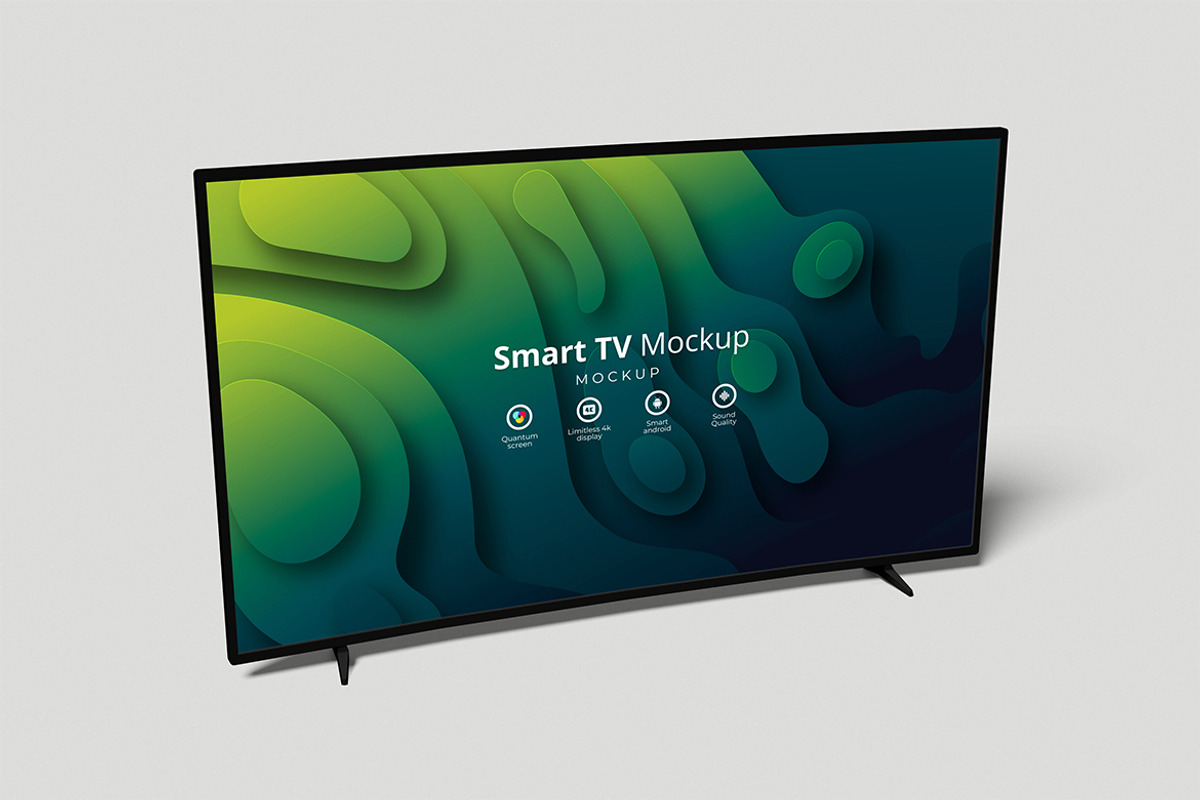 Smart TV Mockup, a Wearable Device Mockup by xavier_studio (Photo 4 of 5)