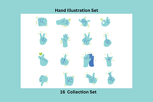 Hand Illustration Set, a Person Illustration by Eighteen Studio