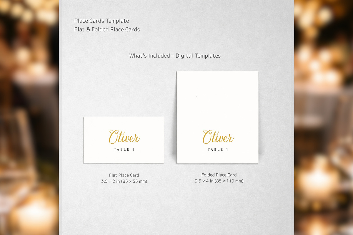 Luxury Place Cards Canva bd004, a Card Template by TyphoonStudio (Photo 3 of 9)