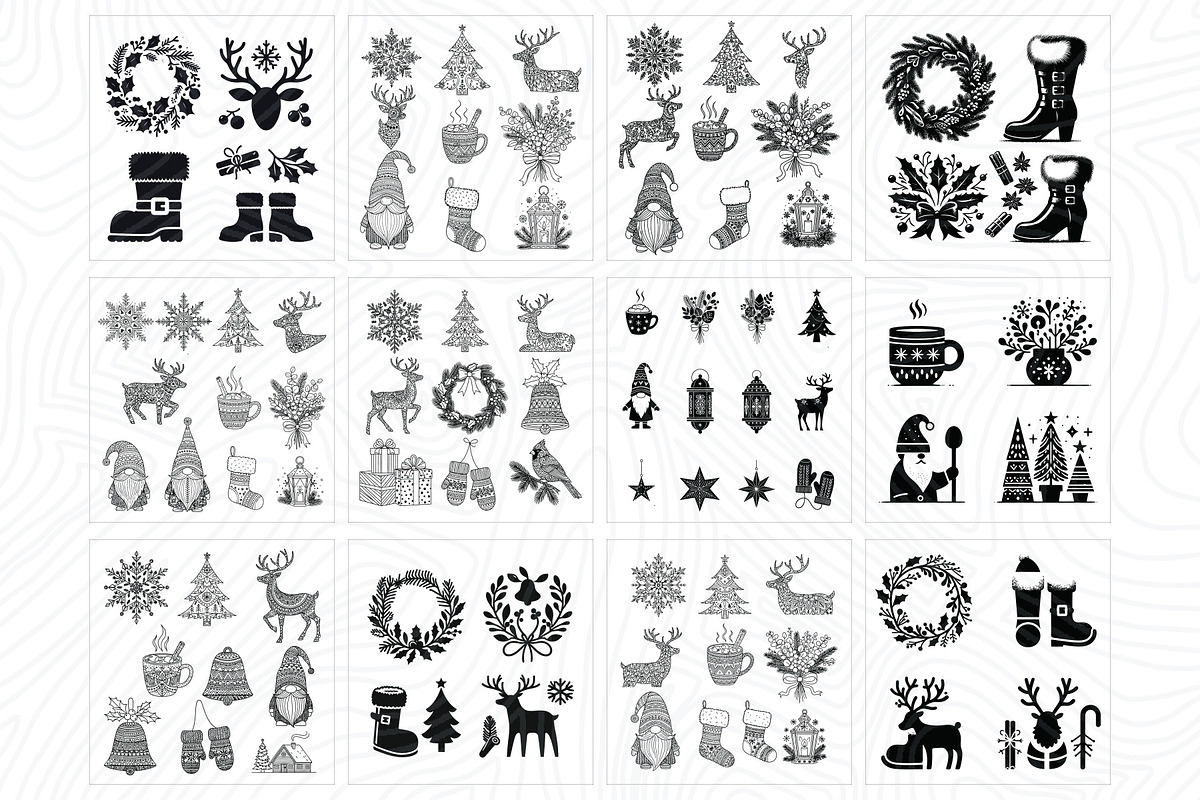 1100 Christmas winter EPS collection, a Decorative Illustration by Sofia's Fashion (Photo 8 of 9)