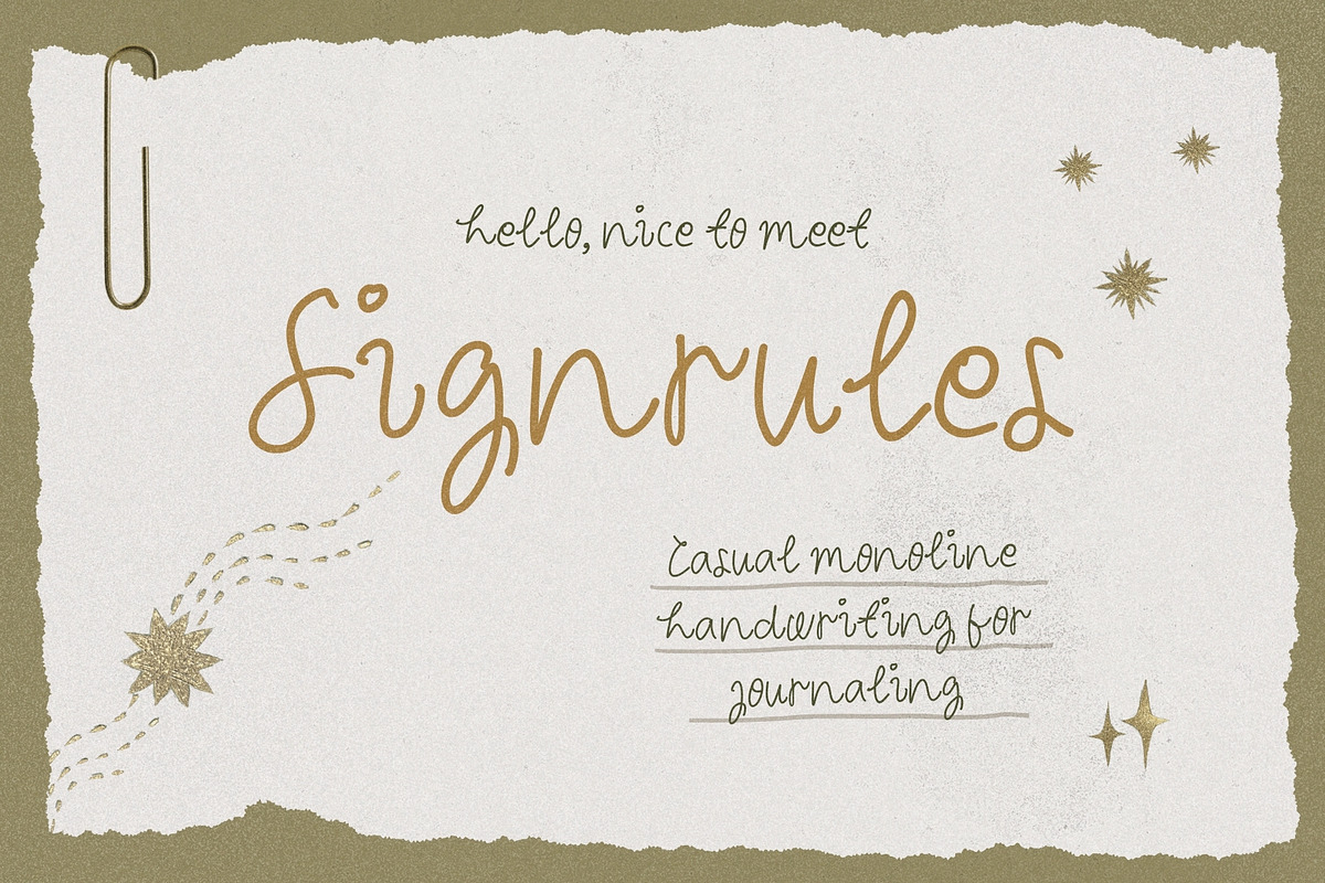 Signrules Casual Handwriting, a Font by Sloulyfe (Photo 1 of 9)