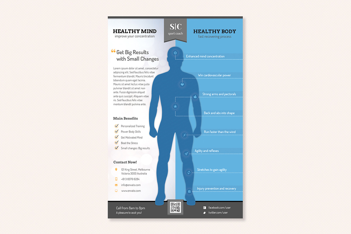 Sport Coach and Train Flyer, a Flyer Template by Sargatal (Photo 3 of 5)