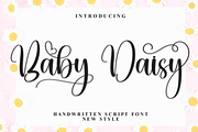 Baby Daisy | Script Font, a Handwritten Font by Scratchones (Thumbnail 1 of 9)