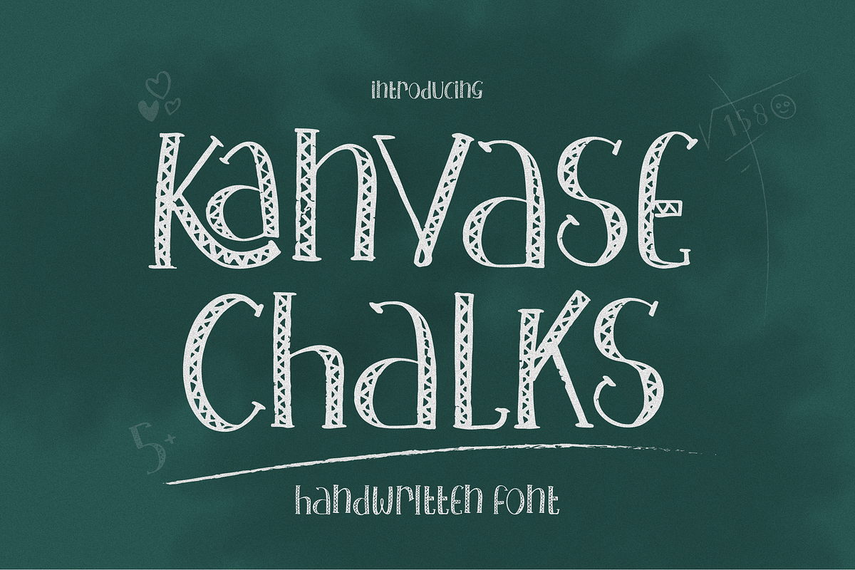 Kanvase Chalks Handwritten Typeface, a Handwritten Font by Denustudios (Photo 1 of 12)