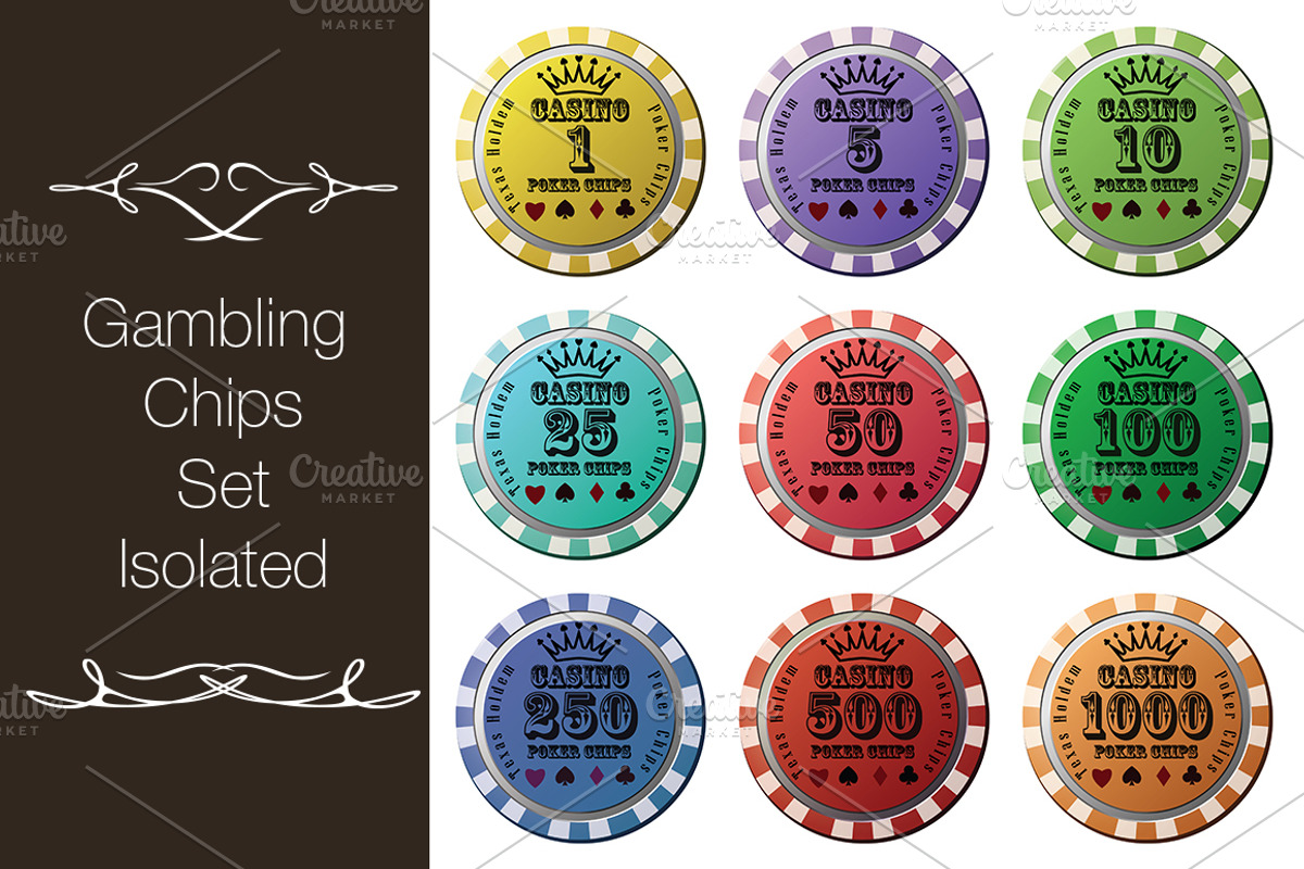 Casino, Poker Chips Set v1 (+bonus), an Object Graphic by Lemon Workshop (Photo 2 of 8)