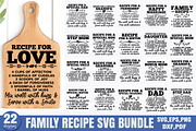 Family Recipe SVG Bundle, Recipe SVG, an Illustration by Designer302 (Thumbnail 1 of 23)