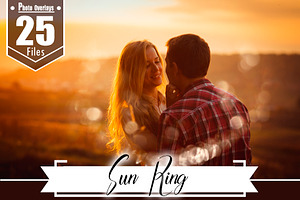 25 Sun Ring Lens Flare Overlays, jpg, a Brushes & More by OverlayBox
