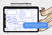 Text Banner Stamps Set for Procreate, a Brush Add-On by Selentaori Studio (Thumbnail 5 of 11)