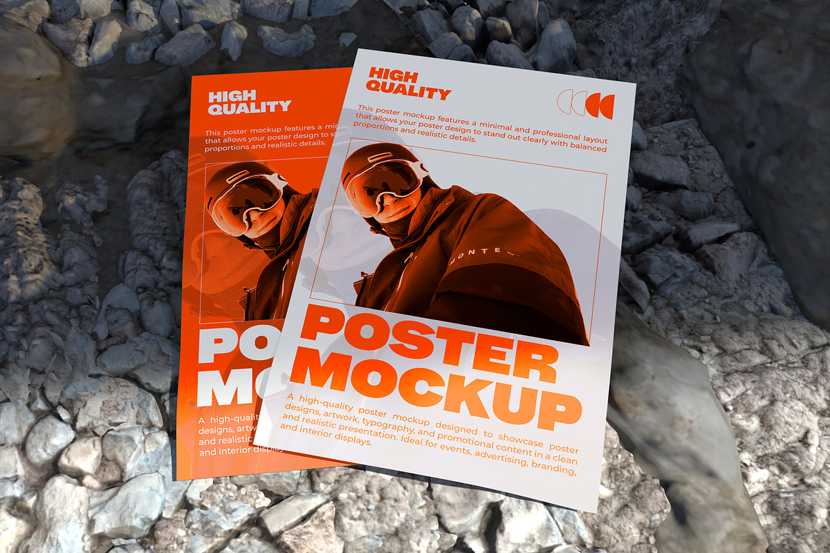Poster Mockup, an Advertising Mockup by Unerispace (Photo 3 of 5)