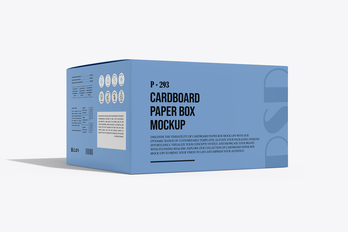 Cardboard Paper Box Packaging Mockup, a Packaging Mockup by Ram Studio LLC (Photo 9 of 10)