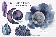 Over the moon watercolor clipart, an Object Illustration by Artcard Watercolor (Thumbnail 5 of 11)