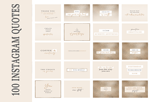 300 Beige Instagram Template Bundle