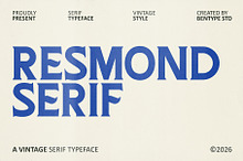 Resmond Serif - Vintage Serif Font