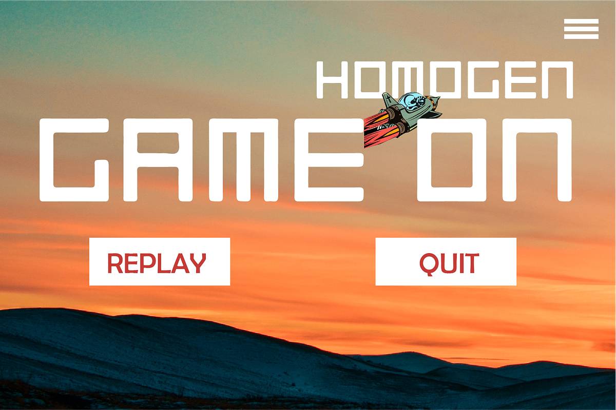 Homogen font preview 3