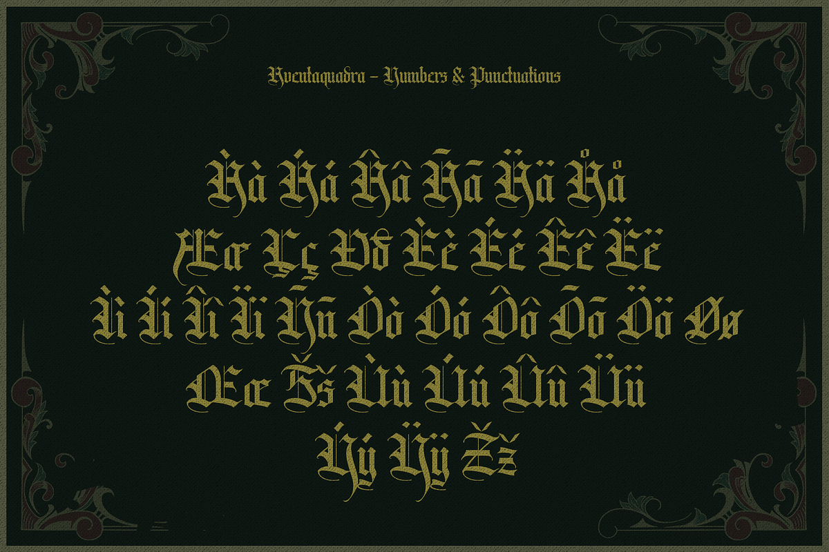 Aventaquadra, a Blackletter Font by ilhamtaro (Photo 10 of 11)