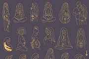 Magic pregnancy feminine pack, a Person Illustration by Alisovna (Thumbnail 12 of 12)